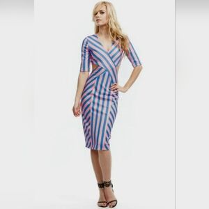 Striped Pink and Blue Women's Dress